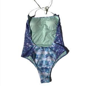 Victoria's Secret Ocean beach Tie Dye Open back Pineapple One Piece Bathing Suit